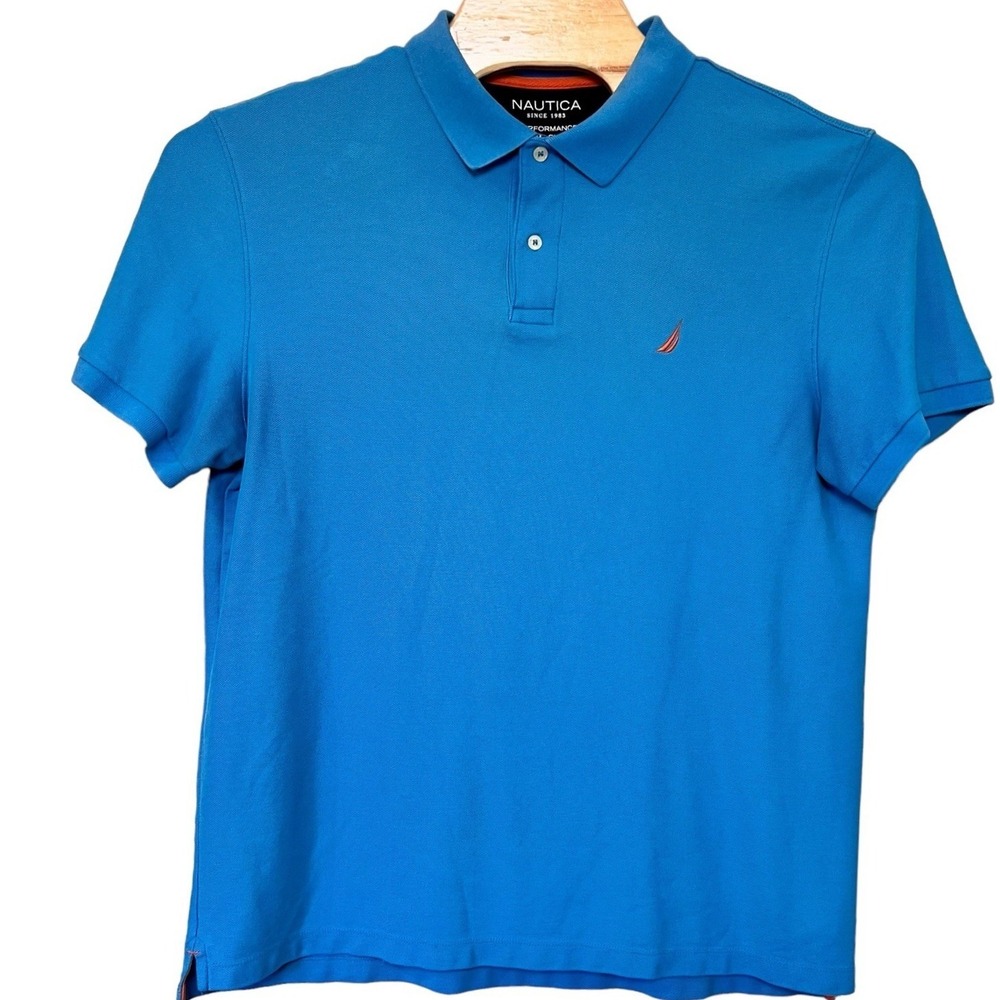 Nautica‎ Men's Short Sleeve Performance Deck Classic Fit Polo Size XL Vented Hem